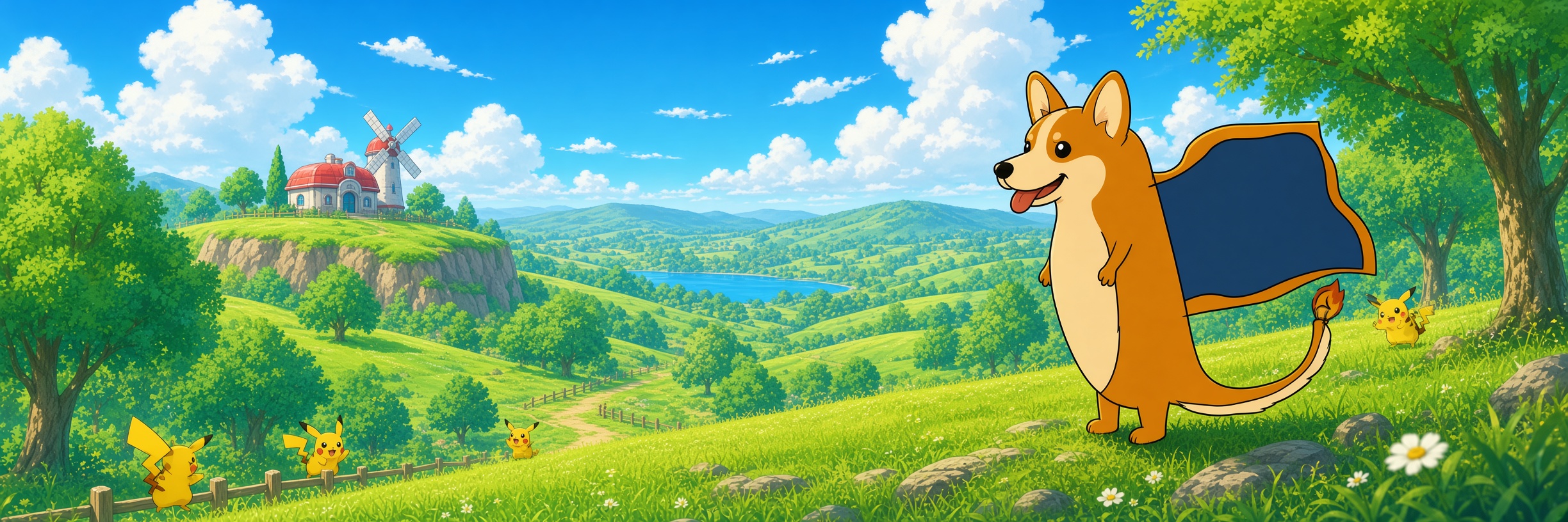 corgizard standing in lizard chaos